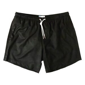 Bermies 5 inch Classic Black Swim Trunks for Men